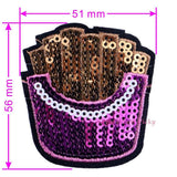 New POP Sequins Sewing Brand Patch Retro Hand Embroidery Patches Hotfix Applique Feather Hot Fix Motif DIY Clothes Stickers