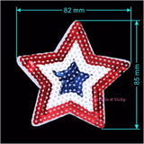 New POP Sequins Sewing Brand Patch Retro Hand Embroidery Patches Hotfix Applique Feather Hot Fix Motif DIY Clothes Stickers