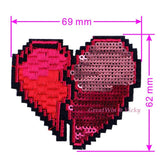 New POP Sequins Sewing Brand Patch Retro Hand Embroidery Patches Hotfix Applique Feather Hot Fix Motif DIY Clothes Stickers