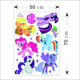 New arrival Kid Wall Stickers My Little Pony 6 ponies removal wall sticker girls sticker for kids  room factory sales directly