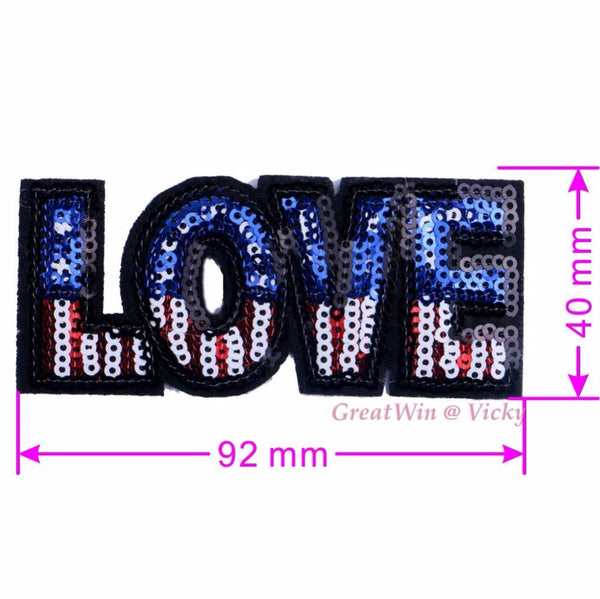 New POP Sequins Sewing Brand Patch Retro Hand Embroidery Patches Hotfix Applique Feather Hot Fix Motif DIY Clothes Stickers