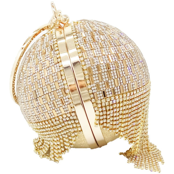 Golden Diamond Tassel Handbag