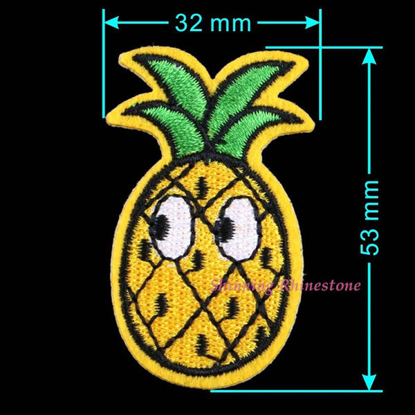 Pineapple / Ananas Sequined Patches Big Badge Brand Name sticker Cartoon Motif Applique Women Children Clothes Clothing