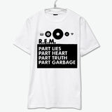 R.E.M. classic rock live lose my religion everybody hurts man on the moon rock fashion black ans white t shirt