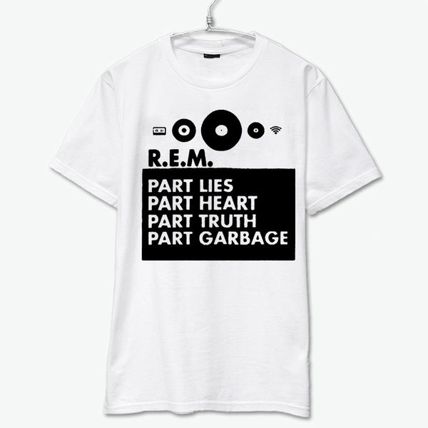 R.E.M. classic rock live lose my religion everybody hurts man on the moon rock fashion black ans white t shirt