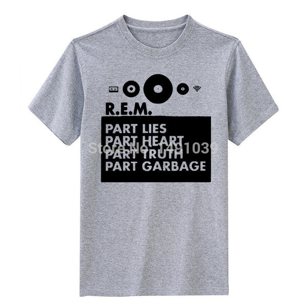 R.E.M. classic rock live lose my religion everybody hurts man on the moon rock fashion black ans white t shirt