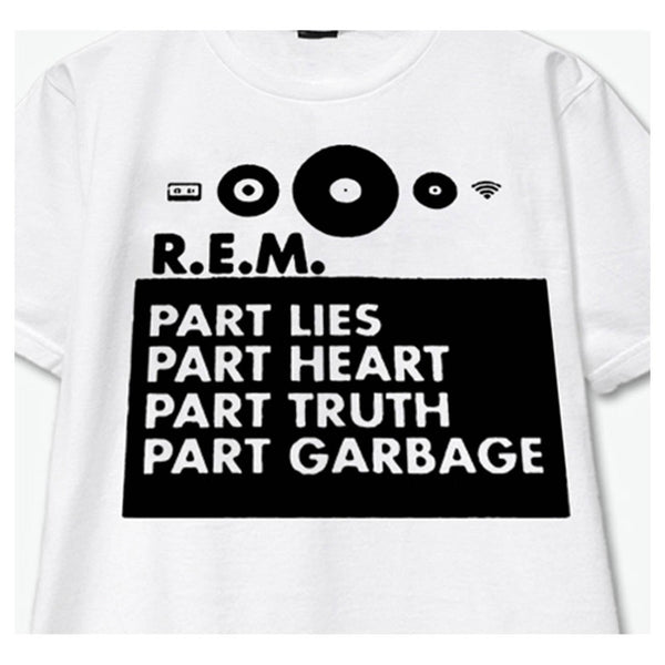 R.E.M. classic rock live lose my religion everybody hurts man on the moon rock fashion black ans white t shirt