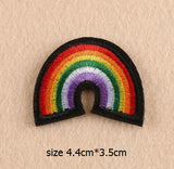 Rainbow Lip Balm Camera Poo Patches Iron On Embroidered Patch For Clothing Stick On Badge Paste For Clothes Sew On Bag Pants