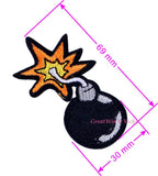 Sewing Clothes Gun Patch Iron On Embroidery Patches Hotfix Applique Motifs Sew On Garment Stickers Crown Bee Donut Bomb Cool New