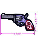 Sewing Clothes Gun Patch Iron On Embroidery Patches Hotfix Applique Motifs Sew On Garment Stickers Crown Bee Donut Bomb Cool New