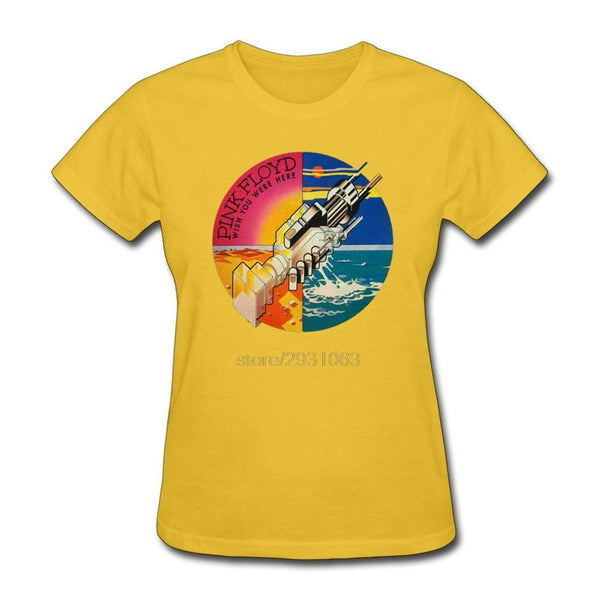 Shirts Online PINK FLOYD Rock WISH YOU WERE HERE top Cotton For Womens Custom Work Tshirts New Style Ladies Tees