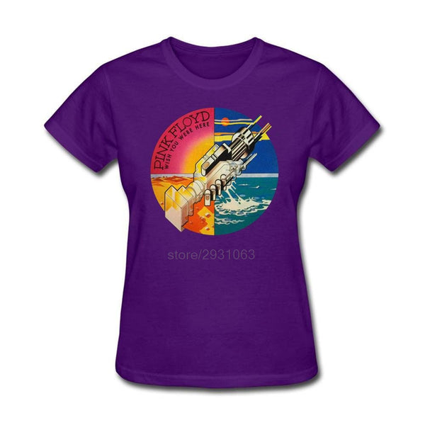 Shirts Online PINK FLOYD Rock WISH YOU WERE HERE top Cotton For Womens Custom Work Tshirts New Style Ladies Tees