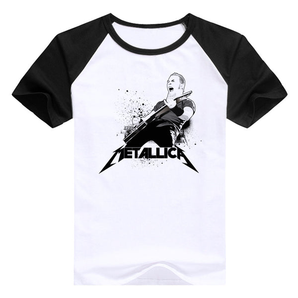 Summer Classic Heavy Metal Metallica Design Rock T-shirts Casual Cotton T Shirt Hipster Men Hip Hop Tshirt