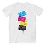 TANGNEST Melting Cassette Print T shirts Men's Fashion Summer Short T shirts O-neck Comfortable Pop Tee for Man S-3XL MTS2340
