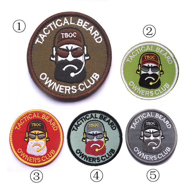 Tactical Beard owners club "BREAD MAN" Embroidery armband morale Patch Badge Fabric Armband Sticker Military