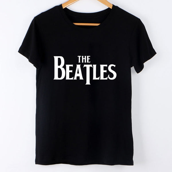 The Beatles Summer 2017 T Shirt Women Casual Fashion Punk Rock Black Top Tee Letter Print Plus Size Clothing Poleras De Mujer