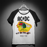 fly on the wall tour 1985 acdc classic rock logo men women tee shirt